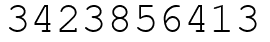 Число 3423856413.