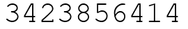 Число 3423856414.