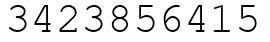 Число 3423856415.
