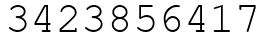Число 3423856417.
