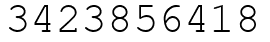 Число 3423856418.