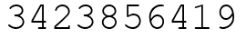 Число 3423856419.