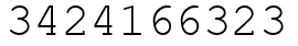 Число 3424166323.