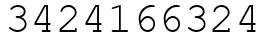 Число 3424166324.