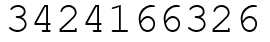 Число 3424166326.