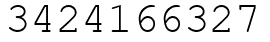 Число 3424166327.