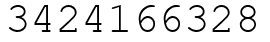 Число 3424166328.