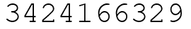 Число 3424166329.