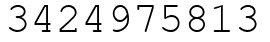 Число 3424975813.
