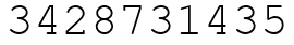 Число 3428731435.