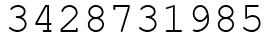 Число 3428731985.