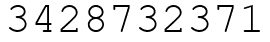 Число 3428732371.