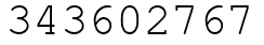Число 343602767.