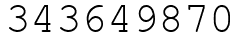 Число 343649870.