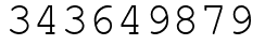Число 343649879.