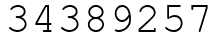 Число 34389257.