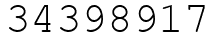 Число 34398917.