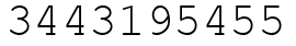 Число 3443195455.