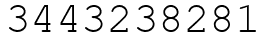 Число 3443238281.