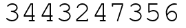 Число 3443247356.