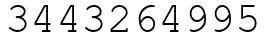 Число 3443264995.