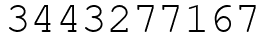 Число 3443277167.