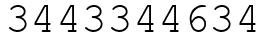 Число 3443344634.