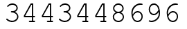 Число 3443448696.