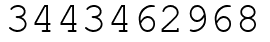 Число 3443462968.