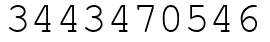 Число 3443470546.