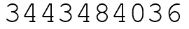 Число 3443484036.