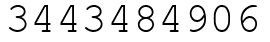 Число 3443484906.