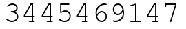 Число 3445469147.