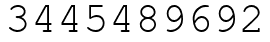 Число 3445489692.