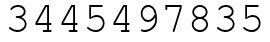 Число 3445497835.