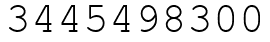 Число 3445498300.