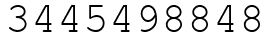 Число 3445498848.