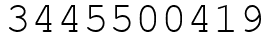 Число 3445500419.