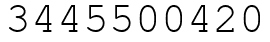Число 3445500420.