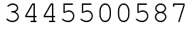 Число 3445500587.