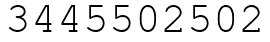 Число 3445502502.