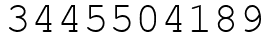 Число 3445504189.