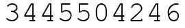 Число 3445504246.