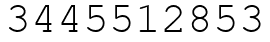 Число 3445512853.