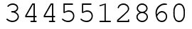 Число 3445512860.