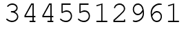 Число 3445512961.