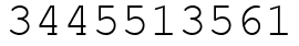 Число 3445513561.