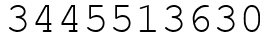 Число 3445513630.
