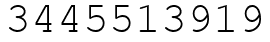Число 3445513919.