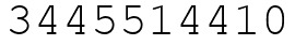 Число 3445514410.